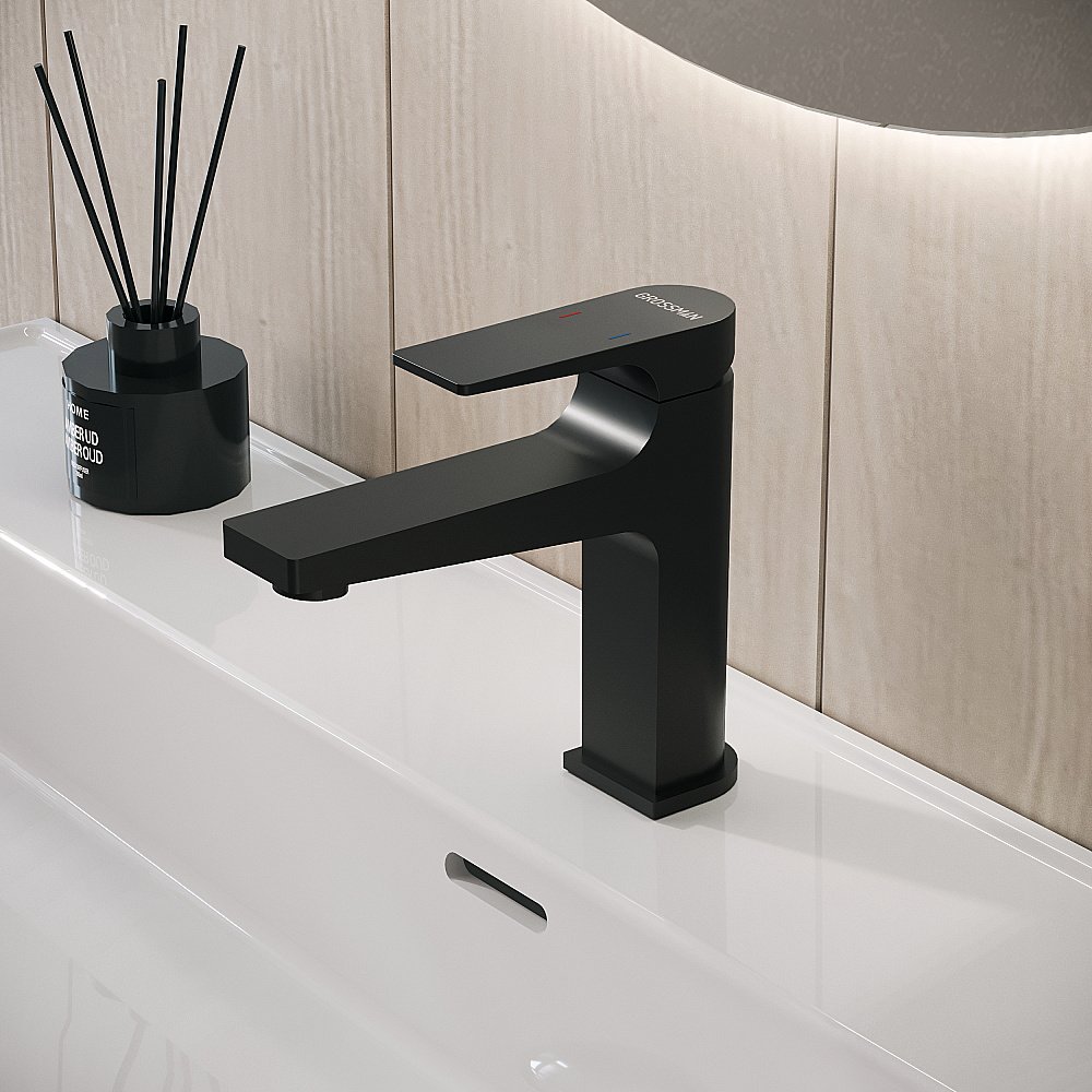 Смеситель для раковины Grossman Classic 510.K35.04.210 черный матовый купить в интернет-магазине сантехники Sanbest
