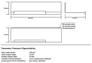 Полка Bemeta Niva 101102225 30 купить в интернет-магазине сантехники Sanbest