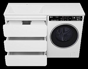 Тумба с раковиной Misty Чегет - 70 П-Чег-01070-01Н3Я (Раковина Гавана 130) белая для ванной в интернет-магазине Sanbest