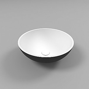 Раковина накладная WhiteCross Cornelian 43 0714.043043.20100 черная матовая, белая матовая купить в интернет-магазине Sanbest