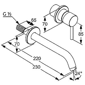 Смеситель для раковины Kludi Bozz 38245N076 золото брашированное купить в интернет-магазине сантехники Sanbest