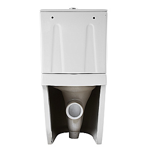 Напольный унитаз-компакт Black&White Gravity 6650W безободковый, слив-торнадо, с крышкой микролифт, с бачком, белый глянцевый купить в интернет-магазине Sanbest