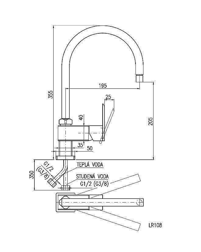 Смеситель для кухни RAV-Slezak LOIRA LR514.5 хром купить в интернет-магазине сантехники Sanbest