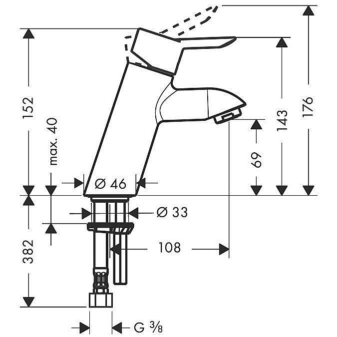 Смеситель для раковины Hansgrohe Focus 31171000 купить в интернет-магазине сантехники Sanbest