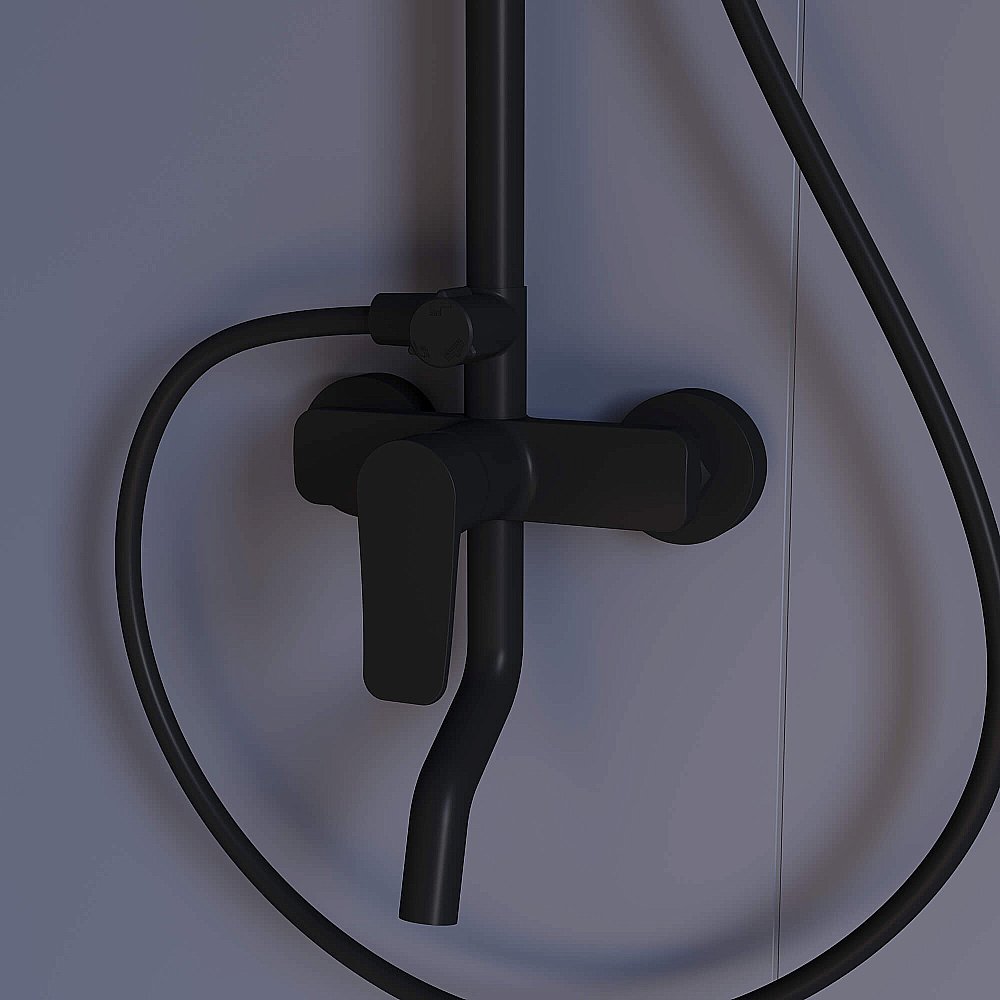 Душевая система RGW Shower Panels SP-25-B Черный купить в интернет-магазине сантехники Sanbest