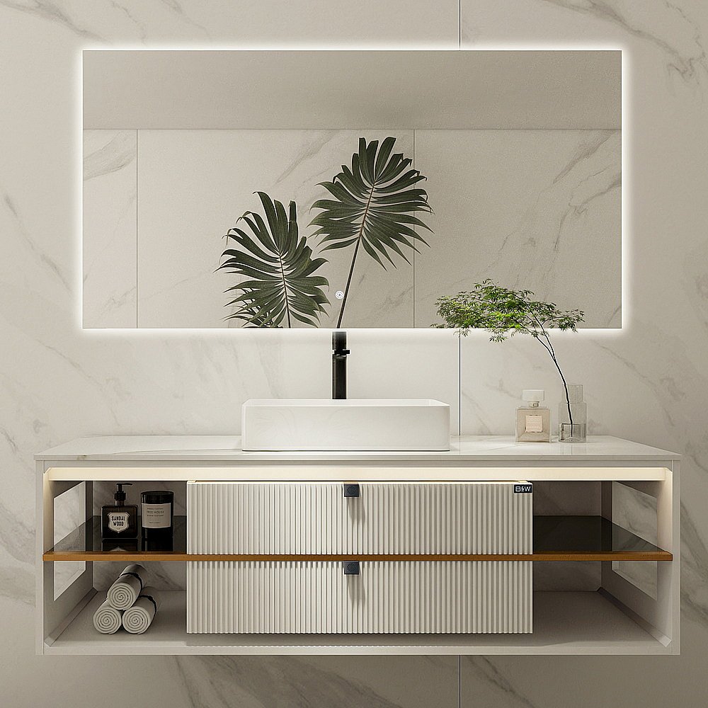 Зеркало LED Black & White Gravity AV707.MR 145 в ванную от интернет-магазине сантехники Sanbest