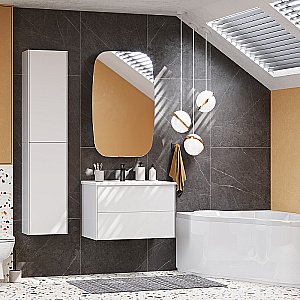 Тумба с раковиной Акватон Сохо 60 белая глянцевая для ванной в интернет-магазине Sanbest