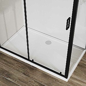 Душевой уголок Vincea City VSR-5CT9012CLB 120х90 стекло прозрачное/профиль черный купить в интернет-магазине Sanbest