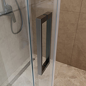 Душевой уголок BelBagno SOFT_CLOSE-1-AH-1 160х80 стекло прозрачное/профиль оружейная сталь купить в интернет-магазине Sanbest