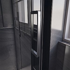 Душевая дверь Veconi Premium Trento PTD40-GR-140-01-C4 прозрачная/профиль брашированный графит купить в интернет-магазине Sanbest