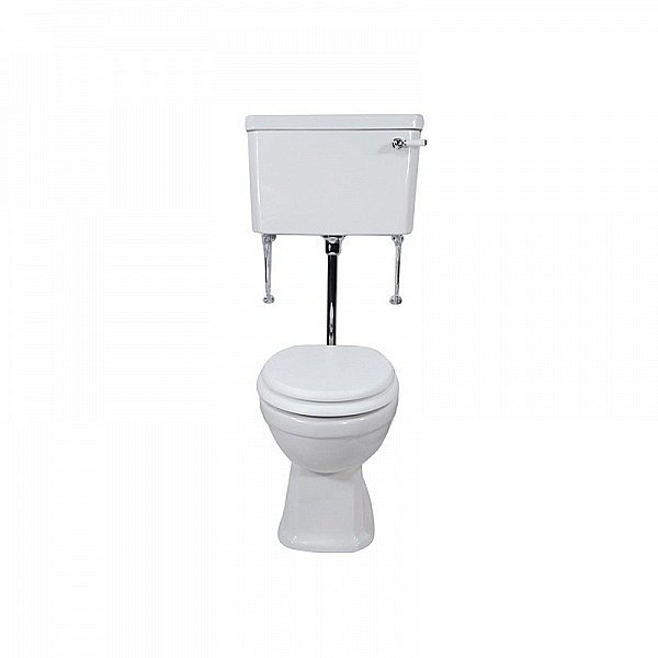 Унитаз Magliezza Retro 7009 белый/хром, с низким бачком купить в интернет-магазине Sanbest