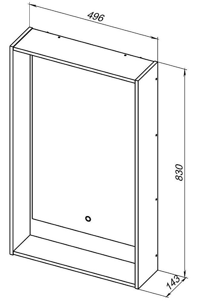 Зеркало Aquanet Милан 336397 50 дуб рустикальный в ванную от интернет-магазине сантехники Sanbest