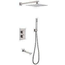 Душевая система ABBER Daheim AF8250SP сатин купить в интернет-магазине сантехники Sanbest