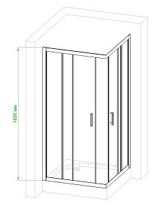 Душевой уголок Royal Bath RB80HPD-T-BL 80х80 прозрачный купить в интернет-магазине Sanbest