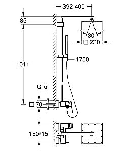 Душевая система Grohe Euphoria Cube System 23147001 купить в интернет-магазине сантехники Sanbest