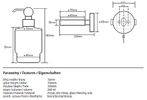 Диспенсер Bemeta Retro 144109107 купить в интернет-магазине сантехники Sanbest