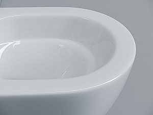 Унитаз подвесной Ceramica Nova Alba CN11005T белый, безободковый, с крышкой микролифт, слив торнадо купить в интернет-магазине Sanbest