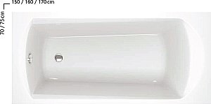 Ванна акриловая Ravak DOMINO PLUS C632R00000 170х70 купить в интернет-магазине Sanbest