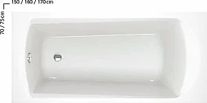 Ванна акриловая Ravak DOMINO PLUS C632R00000 170х70 купить в интернет-магазине Sanbest