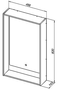 Зеркало Aquanet Милан 336397 50 дуб рустикальный в ванную от интернет-магазине сантехники Sanbest
