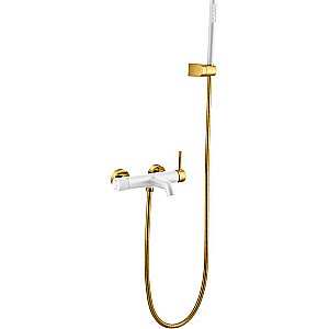 Смеситель для ванны Boheme Uno 463-WG белый/золото купить в интернет-магазине сантехники Sanbest