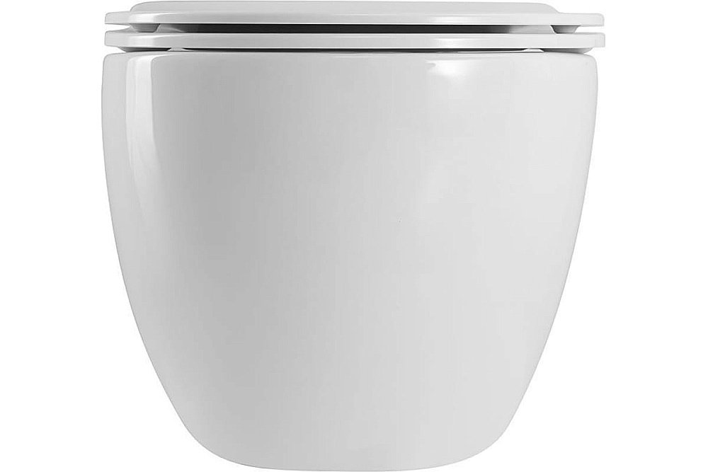 Унитаз подвесной Art&Max SIENA AM221CHR/SC белый, с сиденьем микролифт, безободковый купить в интернет-магазине Sanbest