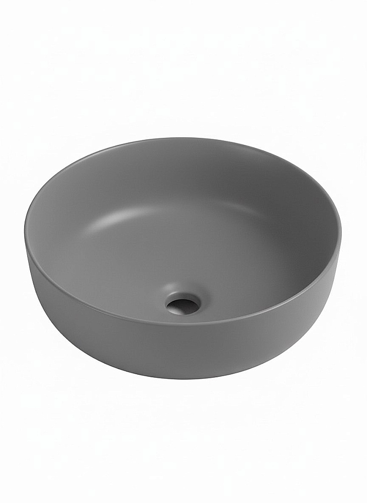 Раковина накладная Wonzon & Woghand Erie WW-RN4076-MG серая матовая купить в интернет-магазине Sanbest