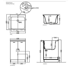 Раковина Kerasan Aquadom 60 029401*1 белая купить в интернет-магазине Sanbest