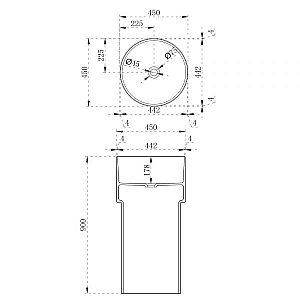 Раковина отдельностоящая прозрачная ABBER Kristall AT2701Onyx черная купить в интернет-магазине Sanbest