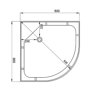 Душевая кабина DTO Серия L 908 стандартная 80x80 купить в интернет-магазине Sanbest