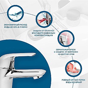Смеситель для раковины Santek Нико WH5A02005C001 хром купить в интернет-магазине сантехники Sanbest