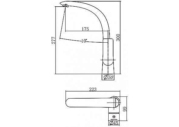 Смеситель для кухни Aquanet Arctic AF520-41СW купить в интернет-магазине сантехники Sanbest
