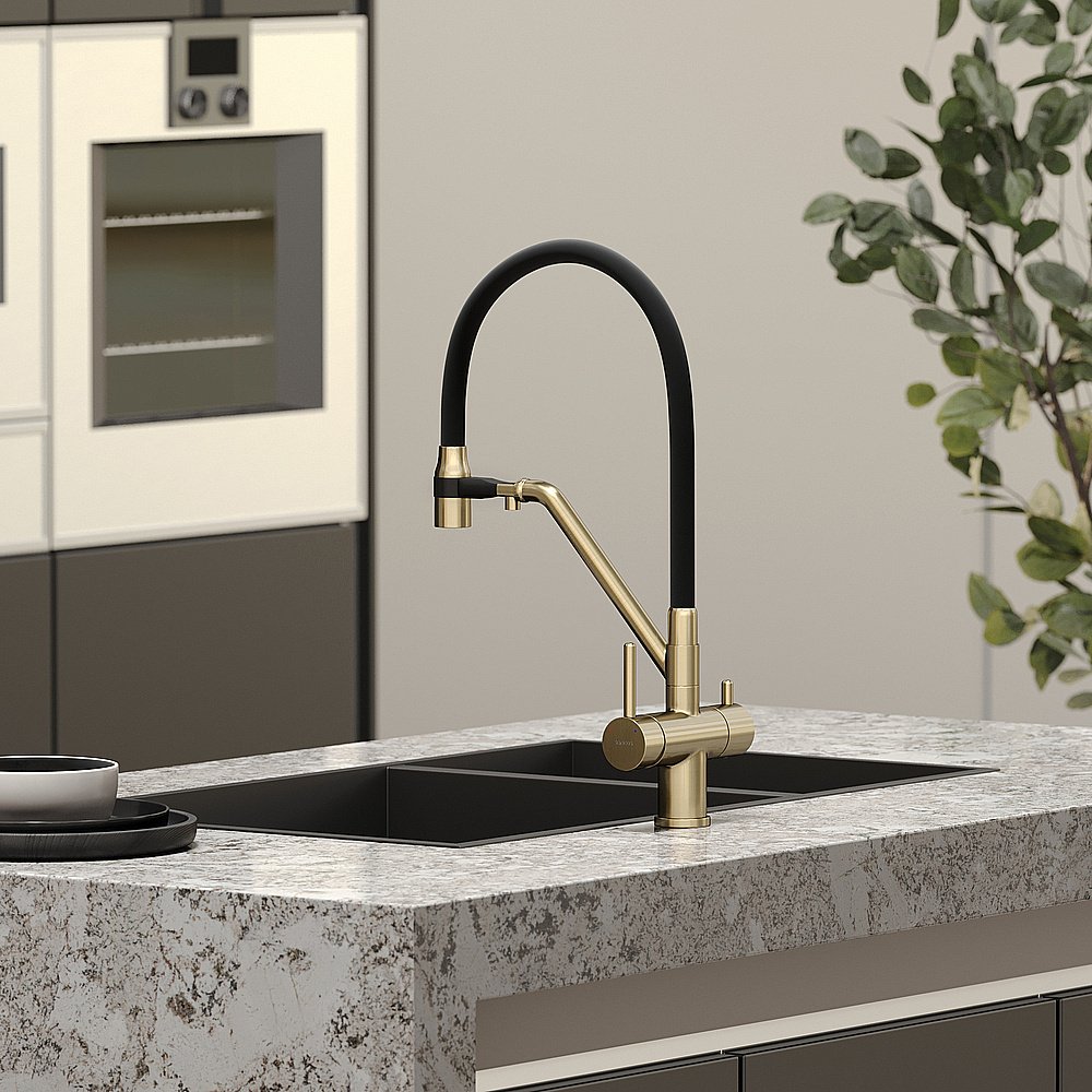 Смеситель для кухни Sancos Dora SC4003BG брашированное золото купить в интернет-магазине сантехники Sanbest