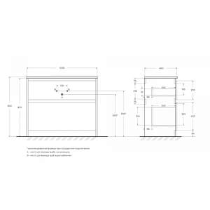 Тумба с раковиной BelBagno Kraft 1000 Rovere Tabacco для ванной в интернет-магазине Sanbest