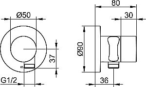 Дивертор KEUCO IXMO 59556370201 черный матовый для смесителя в интернет-магазине сантехники Sanbest