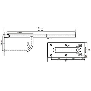 Поручень Bemeta Help 301102324 белый купить в интернет-магазине сантехники Sanbest
