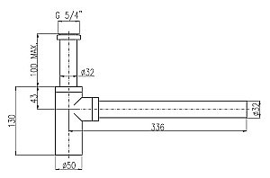 Сифон для раковины Rav-Slezak MD0232B белый купить в интернет-магазине сантехники Sanbest