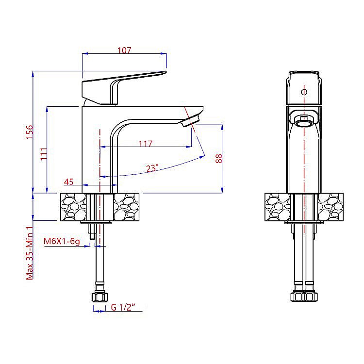 Смеситель для раковины PAINI Viva Style P4CR205 хром купить в интернет-магазине сантехники Sanbest