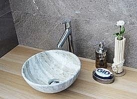 Раковина накладная Gid Esfera 32 Mnc487 54435 белая мрамор купить в интернет-магазине Sanbest