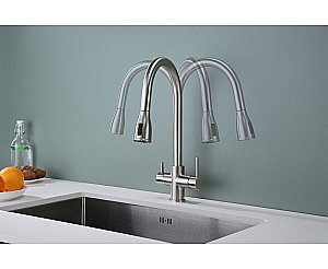 Смеситель для кухни Paulmark Lange La214212-BS брашированная сталь купить в интернет-магазине сантехники Sanbest