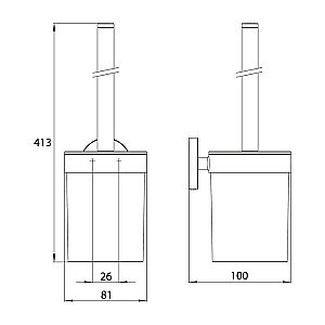 Ершик для туалета Emco ROUND 431513300 черный/белый купить в интернет-магазине сантехники Sanbest