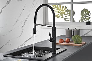 Смеситель для кухни Paulmark Barrel Ba214029-AN антрацит купить в интернет-магазине сантехники Sanbest