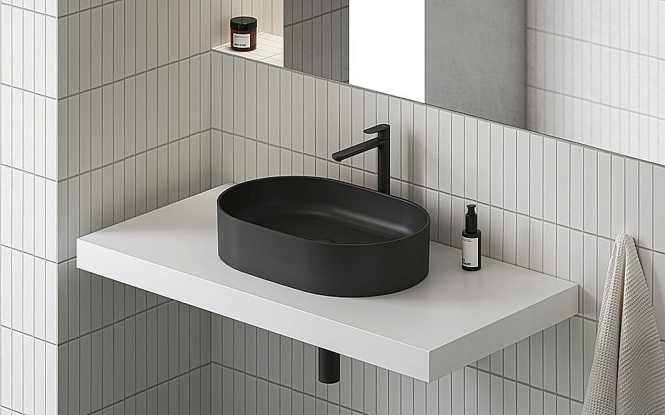 Раковина Ravak Slim O XJX0D155000 черный матовый купить в интернет-магазине Sanbest