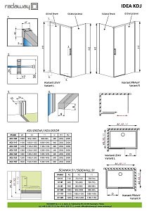 Душевой уголок Radaway Idea KDJ 110x100 купить в интернет-магазине Sanbest