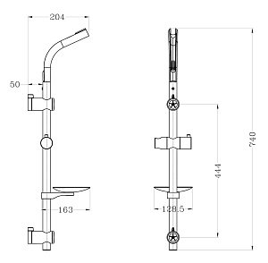 Душевая штанга Lemark LM8071C купить в интернет-магазине сантехники Sanbest