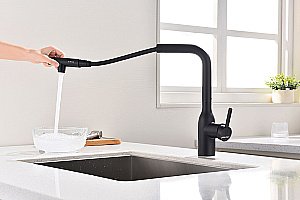 Смеситель для кухни Paulmark Viper Vi213105-AN антрацит купить в интернет-магазине сантехники Sanbest