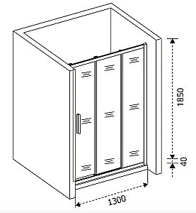 Душевая дверь Good door ORION WTW 130 стекло прозрачное купить в интернет-магазине Sanbest