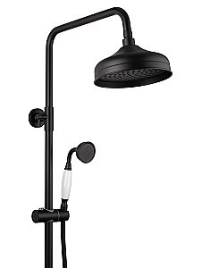 Душевая система с термостатом WONZON & WOGHAND RETRO, Черный матовый (WW-B3041-MB) купить в интернет-магазине сантехники Sanbest