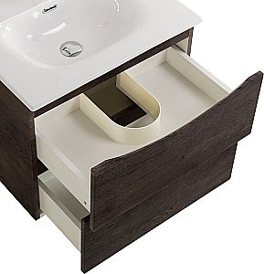 Тумба с раковиной BelBagno MARINO-CER-N-600-2C-SO-RNG-P Rovere Nature Grigio для ванной в интернет-магазине Sanbest