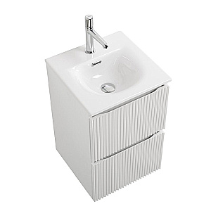 Тумба с раковиной BelBagno 40 UNO-MINI-400-2C-SO-BO+BB-8099-3-40 Bianco Opaco для ванной в интернет-магазине Sanbest